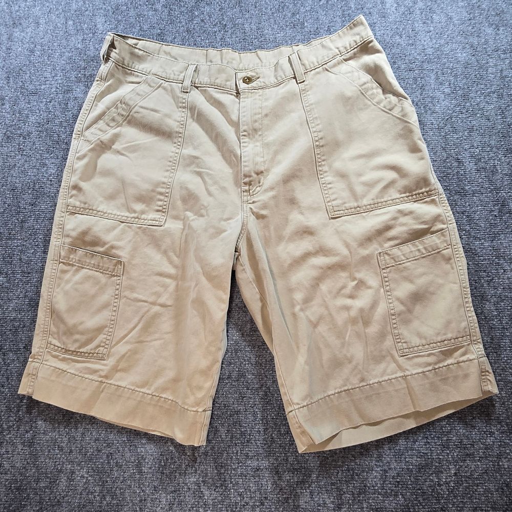 Vintage Polo Ralph Lauren Cargo Shorts Mens 36 Beige Y2K Utility Casual